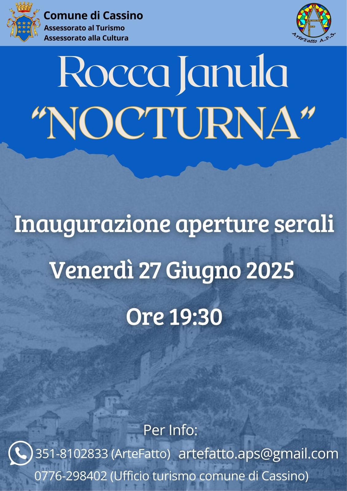 Inizio delle aperture nei fine settimana della Rocca Janula
