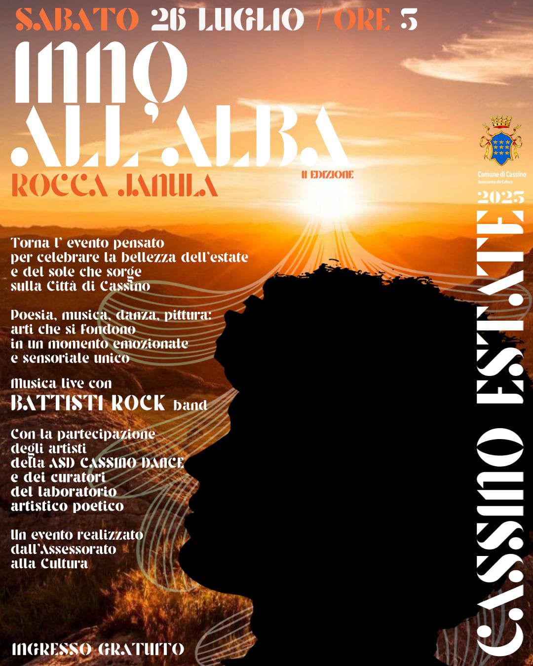 Inno all'Alba alla Rocca Janula